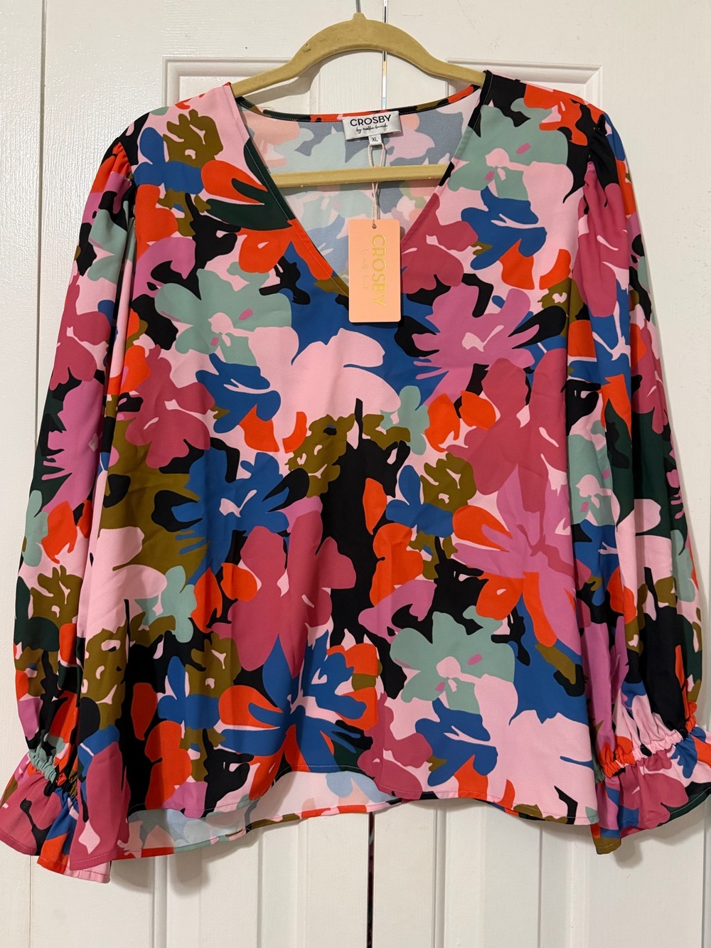 Crosby Jaimie Top Art in Bloom XL